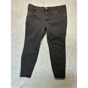 Terra & Sky Skinny Jeans 24W Black Stretch Recycled Polyester Blend